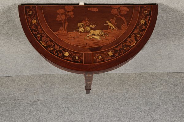 Antique Italian Consol Side Table with Hunting Motifs, 1820-DXD-1750419