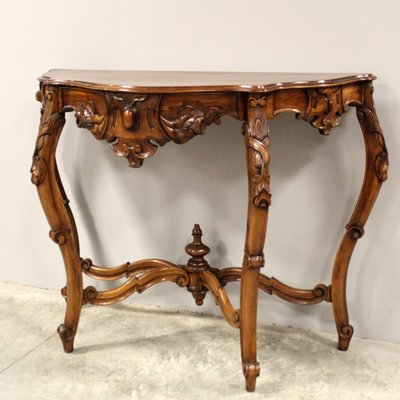 Antique Italian Console Table in Walnut-UMS-2035057