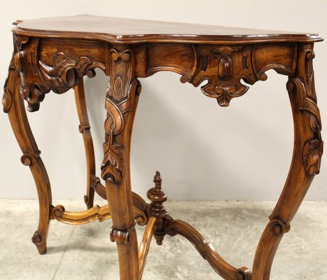 Antique Italian Console Table in Walnut-UMS-2035057