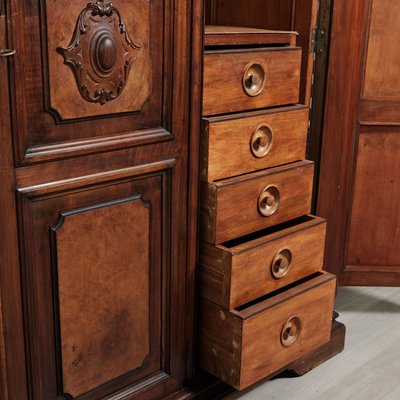 Antique Italian Four-Door Wardrobe in Walnut-XSG-2032037