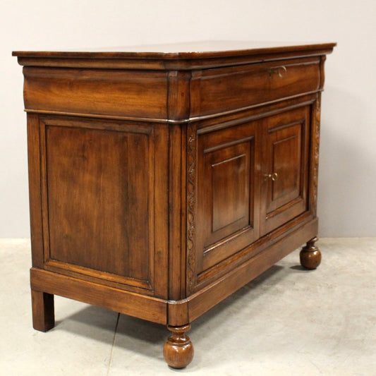 Antique Italian Louis Philippe Sideboard in Walnut