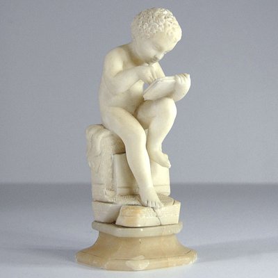 Antique Italian Marble Sculpture of a Boy in the Style of Canova-GIW-677293