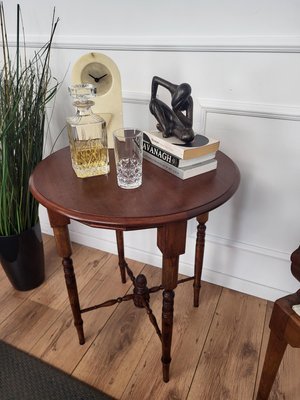 Antique Italian Round Walnut Side Table, 1890s-EUP-1768078