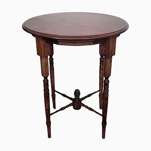 Antique Italian Round Walnut Side Table, 1890s-EUP-1768078