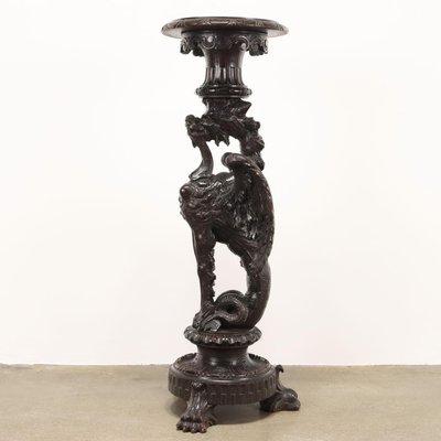 Antique Italian Vase Holder in Walnut-VMM-2023932