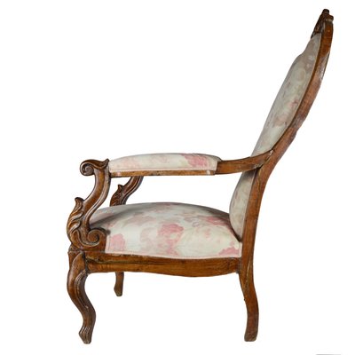 Antique Italian Walnut Armchair, 1880s-RAQ-410097