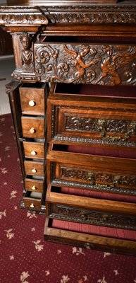 Antique Italian Walnut Dresser with Mirror-RAQ-553351