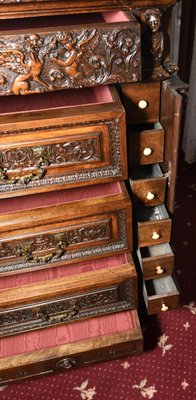 Antique Italian Walnut Dresser with Mirror-RAQ-553351