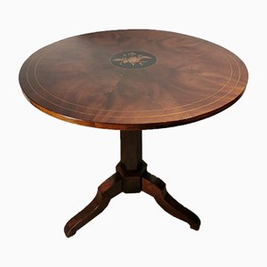 Antique Italian Walnut Tripod Coffee Table-QRS-572372