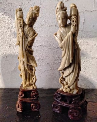 Antique Jade Figurines, Set of 2-ZFY-1279072