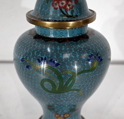 Antique Japanese Cloisonné Vase in Enamel and Bronze-RVK-1372856