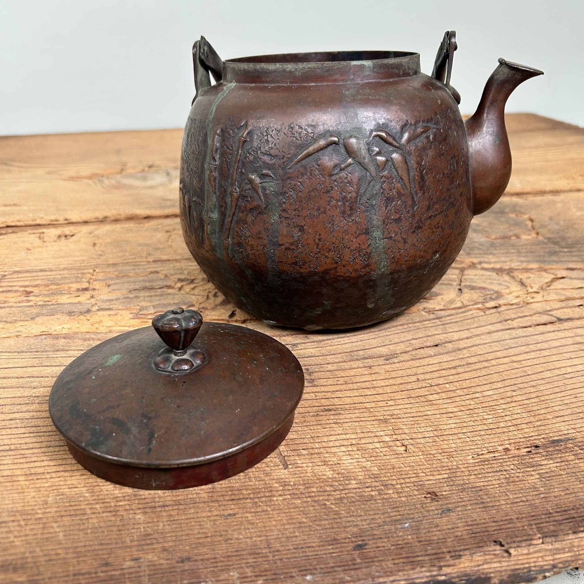 Antique Japanese Copper Teapot