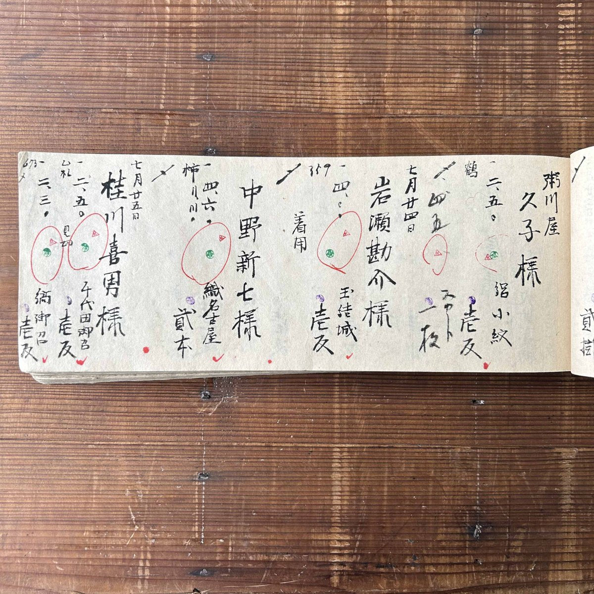 Antique Japanese Ledger with Calligraphy, 1890s