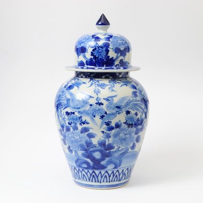 Antique Japanese Meiji Period Seto Porcelain Vase-IXK-888693