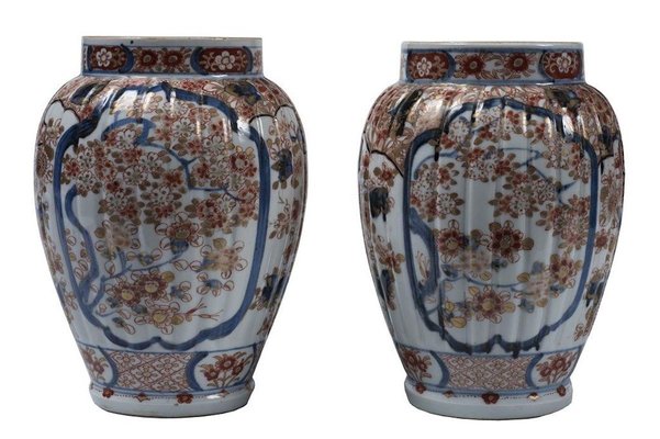 Antique Japanese Porcelain Vases, Set of 2-ZCI-752254