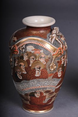 Antique Japanese Satsuma Vase, Set of 2-FLW-1768170