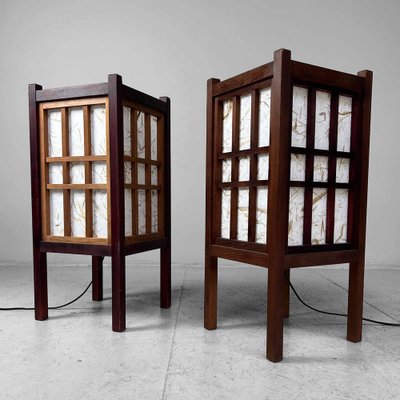 Antique Japanese Shoji Floor Lamps, 1920s, Set of 2-DWL-1713117