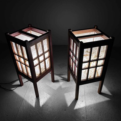 Antique Japanese Shoji Floor Lamps, 1920s, Set of 2-DWL-1713117