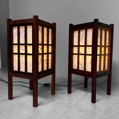 Antique Japanese Shoji Floor Lamps, 1920s, Set of 2-DWL-1713117