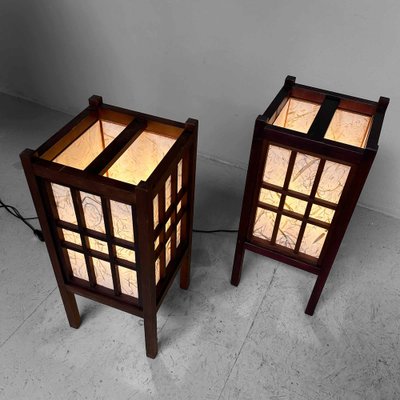 Antique Japanese Shoji Floor Lamps, 1920s, Set of 2-DWL-1713117