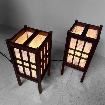 Antique Japanese Shoji Floor Lamps, 1920s, Set of 2-DWL-1713117