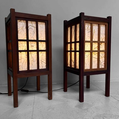 Antique Japanese Shoji Floor Lamps, 1920s, Set of 2-DWL-1713117