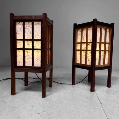 Antique Japanese Shoji Floor Lamps, 1920s, Set of 2-DWL-1713117