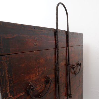 Antique Japanese Wood and Iron Chest-NYF-2018990