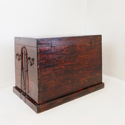 Antique Japanese Wood and Iron Chest-NYF-2018990