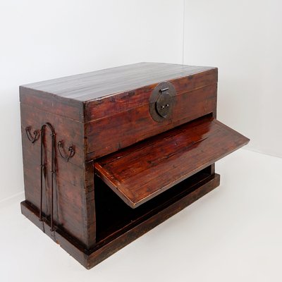 Antique Japanese Wood and Iron Chest-NYF-2018990