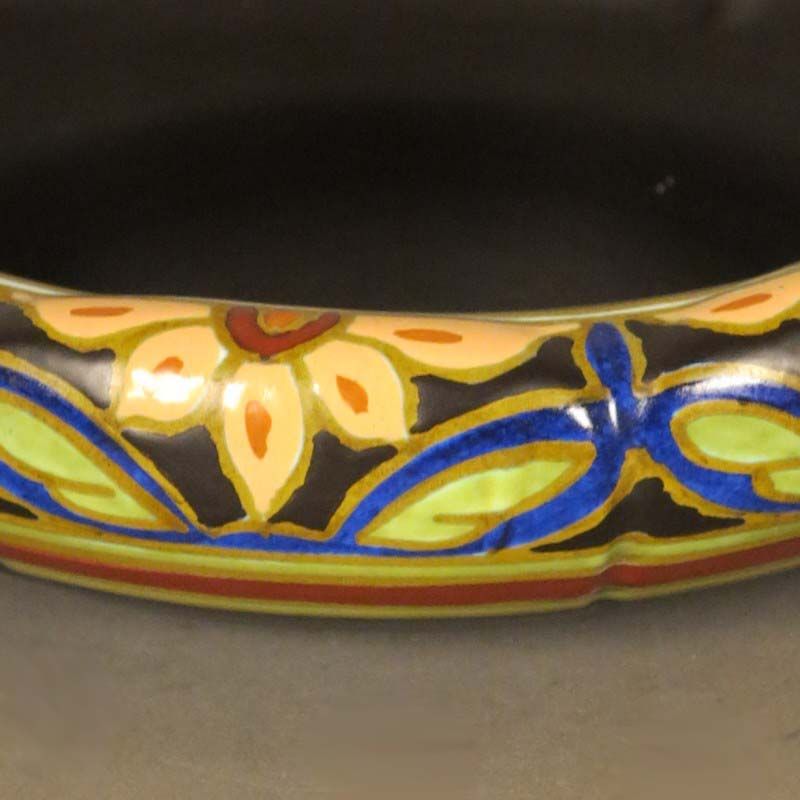 Antique Juendstil Ceramic Bowl from Gouda