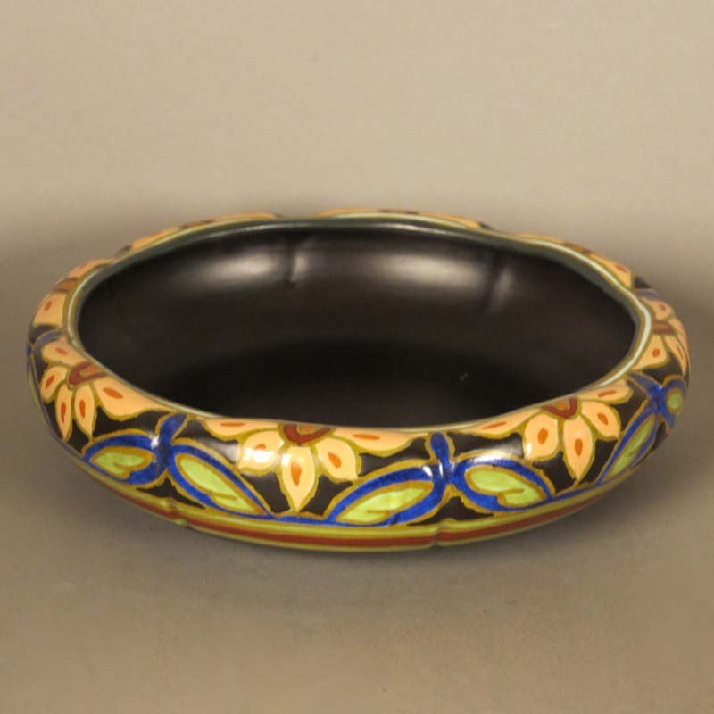 Antique Juendstil Ceramic Bowl from Gouda