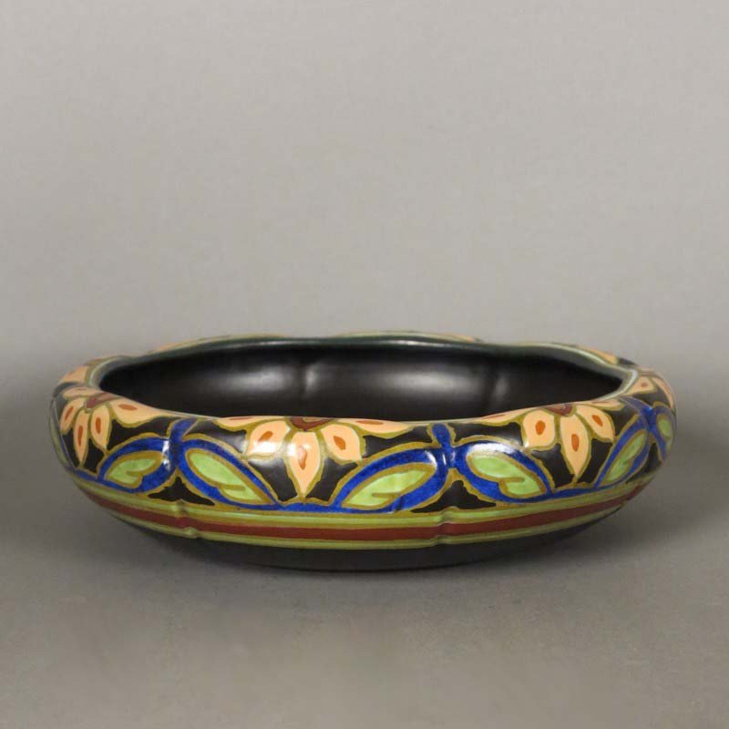 Antique Juendstil Ceramic Bowl from Gouda