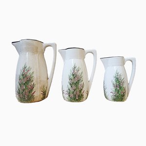 Antique Jug Set with Floral Decoration from Villeroy & Boch, Set of 3-POM-885500