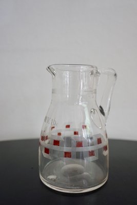 Antique Jugendstil Austrian Glass Milk Jar-HYJ-668971