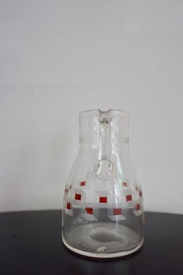 Antique Jugendstil Austrian Glass Milk Jar-HYJ-668971