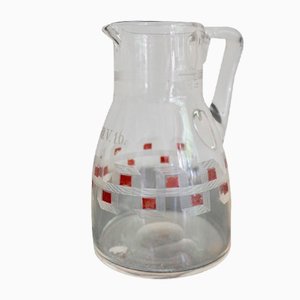 Antique Jugendstil Austrian Glass Milk Jar-HYJ-668971