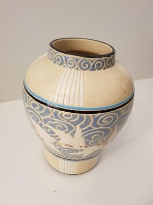 Antique Jugendstil Majolica Vase-QDP-857949