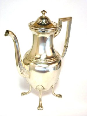 Antique Jugendstil Silver Metal Tea Set from WMF, 1900s-GKB-708669