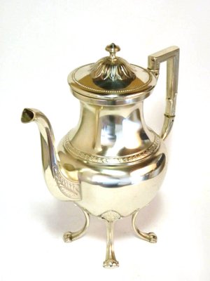 Antique Jugendstil Silver Metal Tea Set from WMF, 1900s-GKB-708669