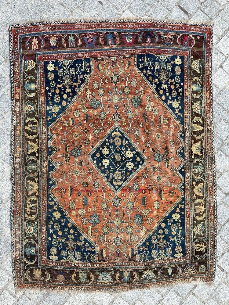 Antique Kashkouli Qashqai Rug