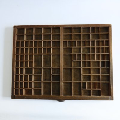 Antique Kasthylla Drawer for Block Letters for Printers in Wood and Metal Handle, 1900s-JKV-1822255