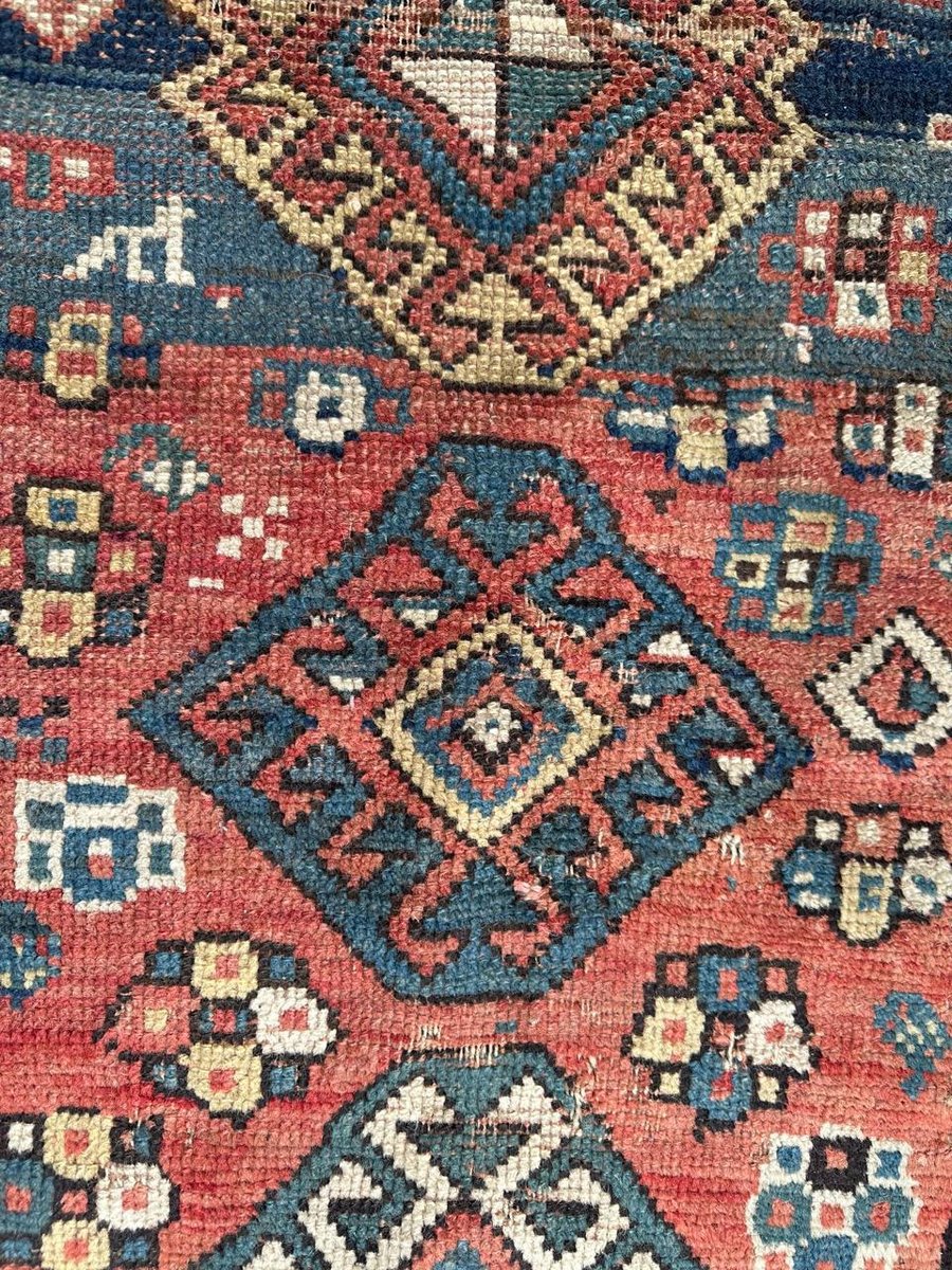 Antique Kazak Rug, 1890s