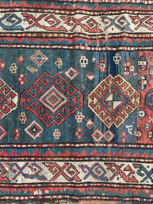 Antique Kazak Rug, 1890s