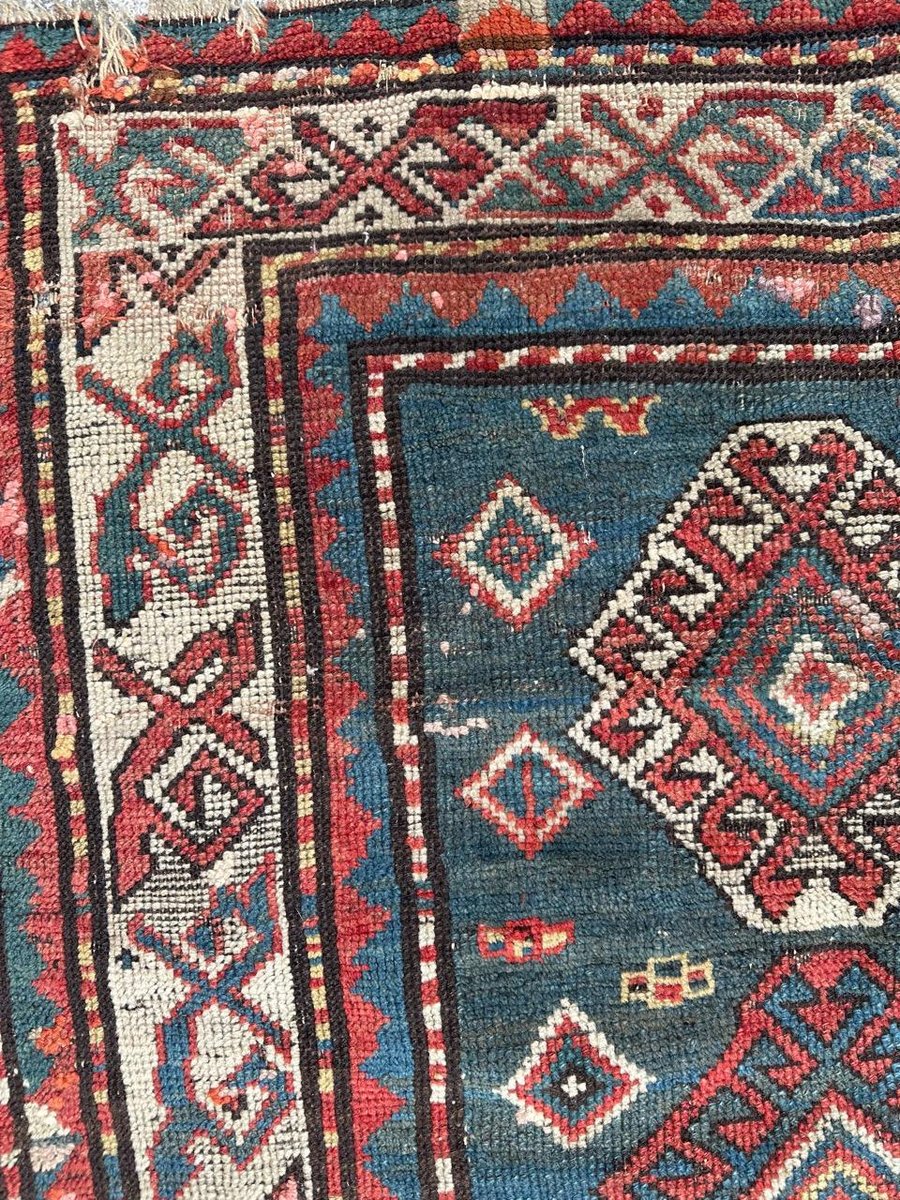 Antique Kazak Rug, 1890s