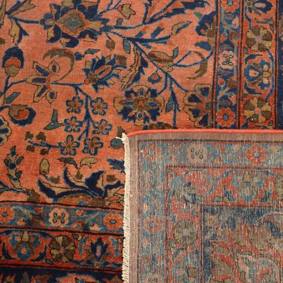 Antique Keshan Manchester Rug in Cotton and Wool-VMM-2033308