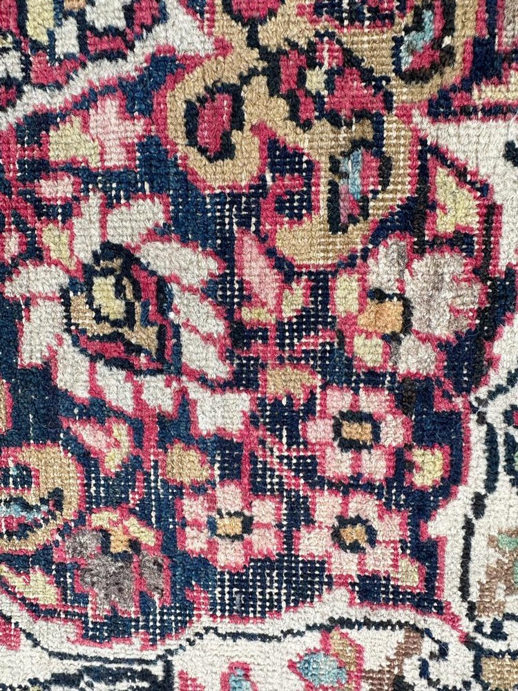 Antique Kirman Lavar Rug, 1890s