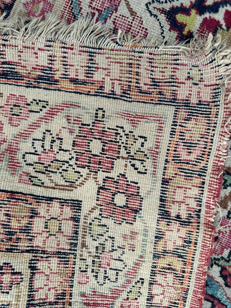 Antique Kirman Lavar Rug, 1890s