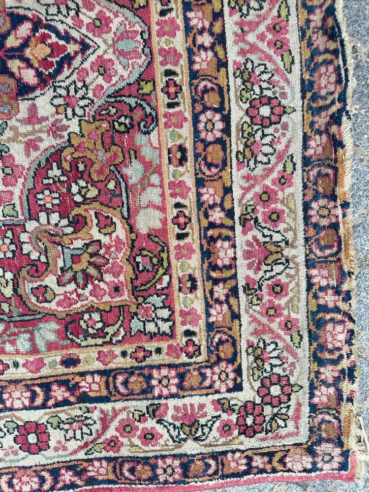 Antique Kirman Lavar Rug, 1890s