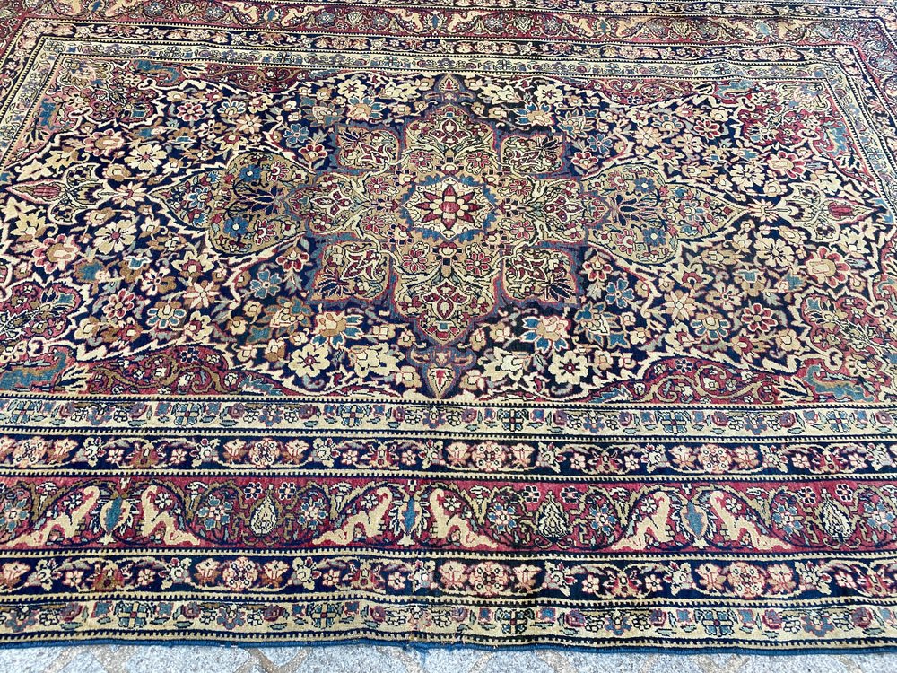 Antique Kirman Rug, 1890s